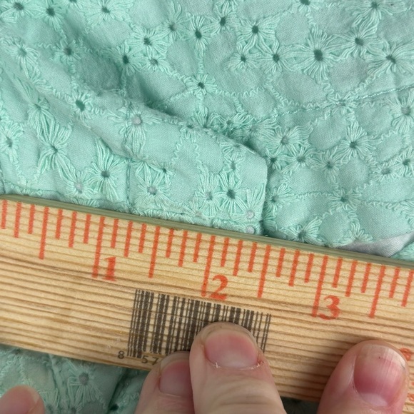 Lilly Pulitzer Walsh Light Aqua Floral Eyelet Lace Shorts Sz 4 - Picture 4 of 9